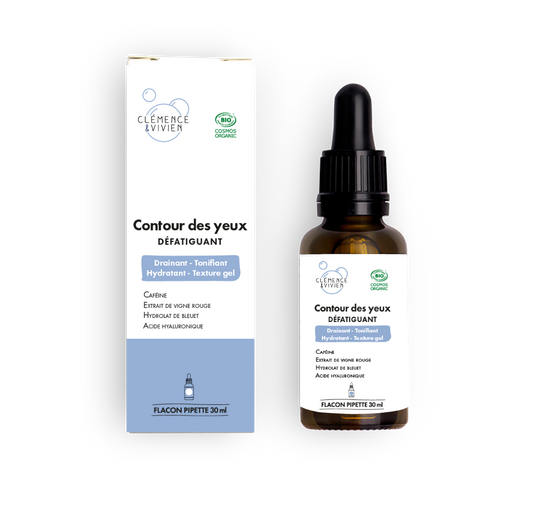 contour des yeux défatiguants à la caféine, produit pipette pour un meilleur dosage.