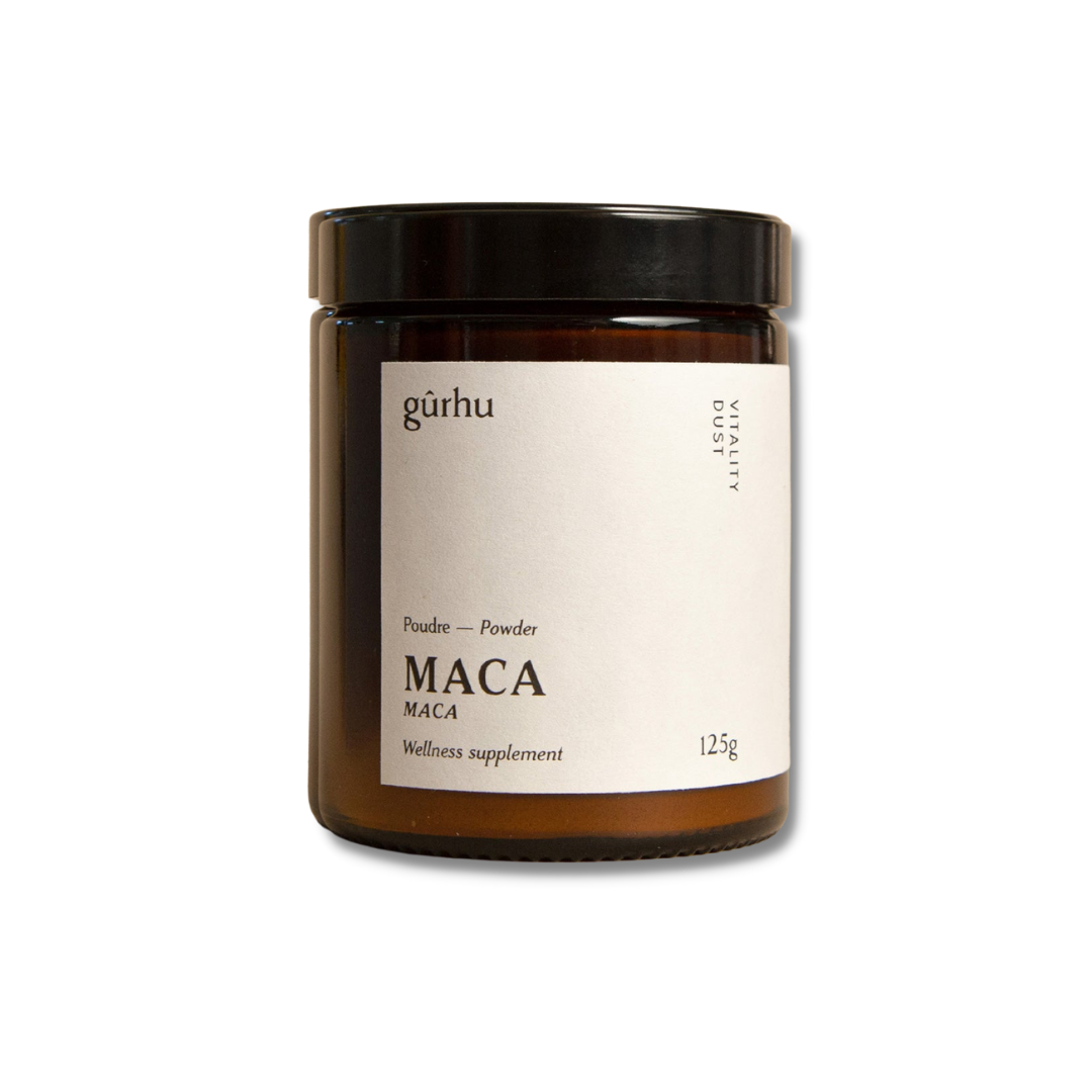 poudre de maca , gûrhu , pot de 125G, antioxydant, coup de mou, stress